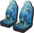 Fashion Peacock Car Seat Covers Set of 2 Waterproof Universal Vehicle Front Seats Interior Protector Easy to Install Interior Protection Suitable Fits Most Car Auto SUV Sedan Truck