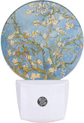 EKOBLA Van Gogh Almond Blossom Plug-in Night Light, Floral Painting LED Nightlight with Sensor, 0.5W Sleep Friendly