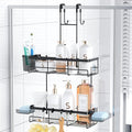 Over the Door Shower Caddy Hanging: Black Rustproof Shower Organizer over the
