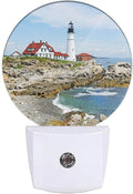 EKOBLA Lighthouse Plug-in Night Light, Coastal Seaside Lighthouse LED Nightlight for Bedroom, Living Room & Bathroom