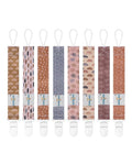 babygoal Baby Pacifier Clips 8 Pack, Pacifier Holder Clips Fits for Most Pacifier and Binkies-Neutral Color 8PB25
