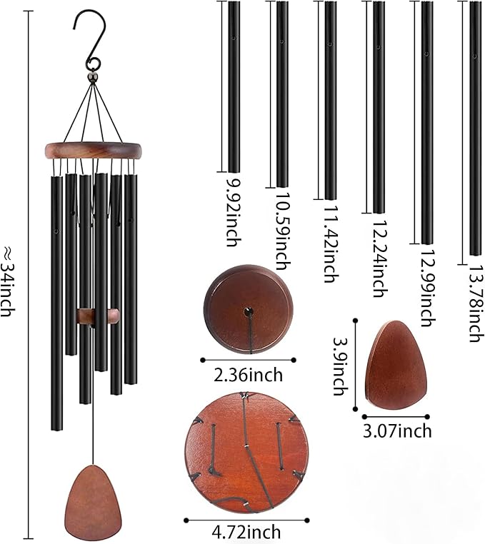50th Anniversary Wedding Wind Chime, Happy 50th Anniversary Romantic Gifts for Couple, Parents, Wife, Husband, Friends, Golden Anniversary Keepsake Gifts Ideas