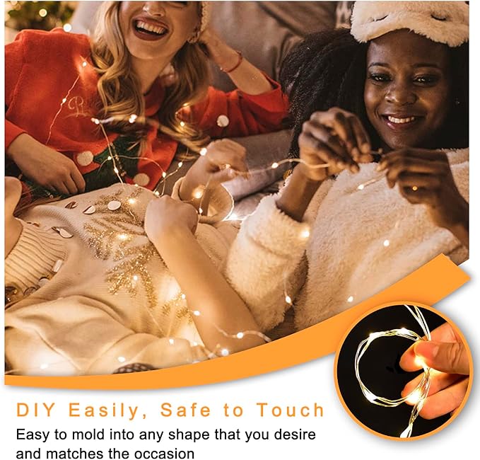 Ostwiki Fairy Lights Battery Operated String Lights, 6 Pack Mini Lights 20 LED 7ft Twinkle Firefly Starry Light for DIY Craft Mason Jar Bedroom Wedding Party Table Christmas Decoration (Mix-Colored)