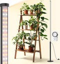 Barrina T10 Pro Standing Grow Light with Timer, 42W, 169 LEDs, Full Spectrum Vertical Grow Light for Indoor, Wide Coverage, 4FT to 5.6FT Height with Foot Switch, Ideal for Flowering and Tall Plants