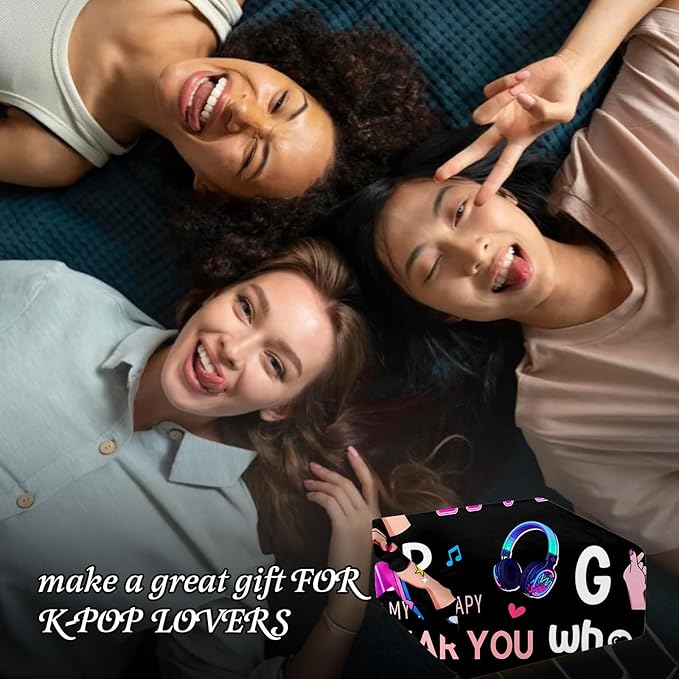 Kpop Gifts Blanket for Teen Girls - Music Gifts for Women Friends K-Pop Fans Lovers, Kpop Merch Stuff, Christmas Birthday Gifts for BFF Girls Women, Just A Girl Who Loves K-pop Blanket 80''x60''