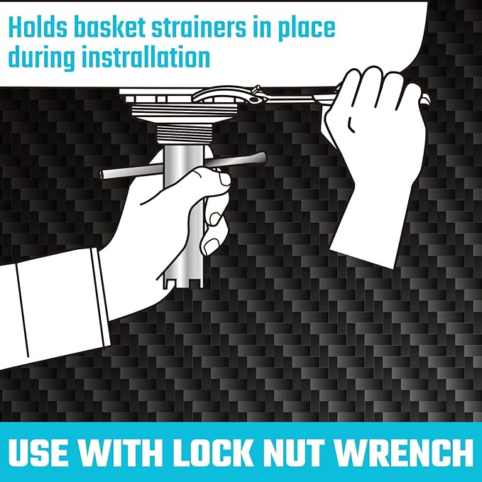 DURATECH Long Reach Basket Strainer Wrench, Universal Sink Strainer Wrench