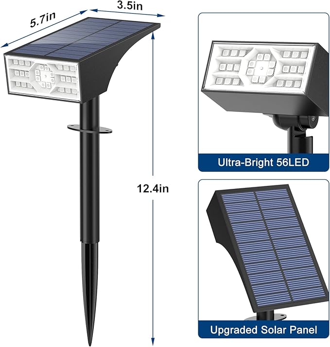 Solar Color Changing RGB Spot Lights Outdoor, 6 Pack/7 Lighting Modes Multicolor Outdoor Lights for Yard Waterproof IP68, Halloween Christmas Solar Landscape Powered Lights Garden Pathway