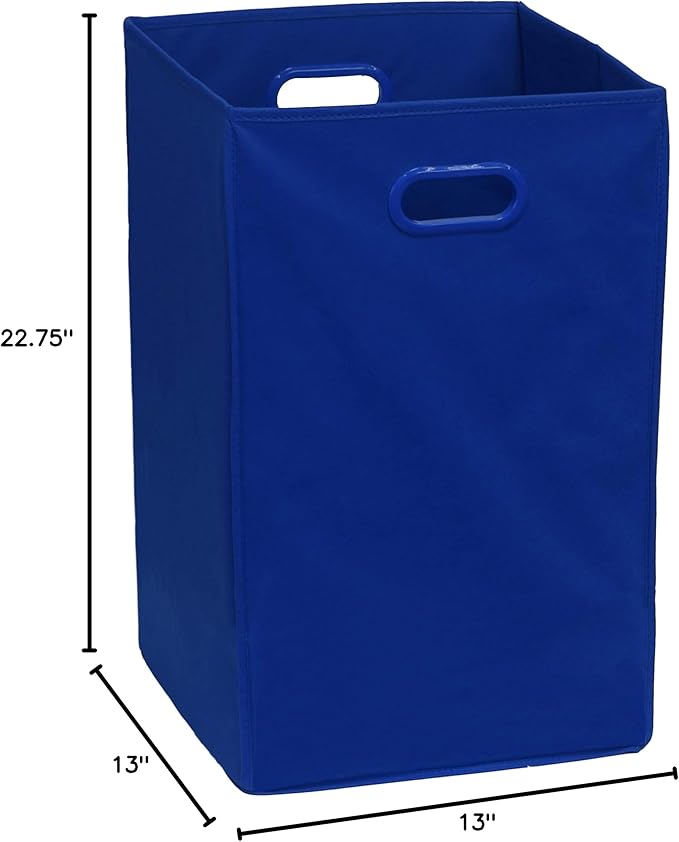 Simple Houseware Foldable Closet Laundry Hamper Basket, Dark Blue