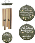 Personalized Sympathy Wind Chimes for Loss of Loved One, Memorial Wind Chimes, Bereavement/Sympathy Gift for Loss of Mother Father Husband Condolence Remembrance,Product in USA