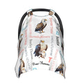 Custom Baby Car Seat Canopy Personalized Car Seat Covers with Name for Baby Boys Girls Customized Eagle Nursing Breastfeeding Cover Infant Carseat Canopies Newborn Minky Baby Blanket