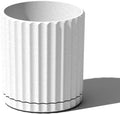 Veradek Demi Series Demi 6" Planter w/Tray, White