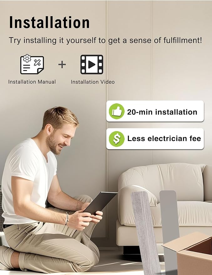 DAMINY 42 inch Ceiling Fans with Lights,3 Blades,6CCT, Low Profile Ceiling Fan with Light and Remote Control,Ceiling Fan for Bedroom, Kitchen,Indoor/Outdoor Use,Flush Mount-Nickel