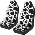 Cow Print Car Seat Covers Waterproof Car Seat Covers Full Set of 2 Easy Installation Breathable Front Seat Cover Cars Accessories Suitable for Cars, SUV and Trucks