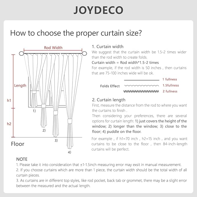Joydeco 100% Blackout Curtains for Bedroom - Natural Linen Curtains 100"W x 96"L Long, Thermal Insulated 1 Panels Black Light Blocking Drapes, Rod Pocket & Back Tabs, Darkening Privacy for Living Room