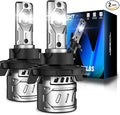 NOVSIGHT H13/9008 Bulbs Upgraded, 400% Brightness H13 Fog Bulbs, Quick Installation 9008, Pack of 2