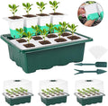 Sondiko Seed Starter Tray with Soft Silicone Cells, 48-Cell Reusable Seed Starter Kit, Seedling Starter Trays with Humidity Dome, Mini Greenhouse Germination Kit, Perfect for Beginner Gardeners