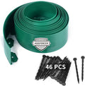 4 in x 25 Ft Garden Landscape Edging, No Dig Garden Edging Border Kit with 46 Pcs Spikes for Flower Bed Lawn Yard Grass Green