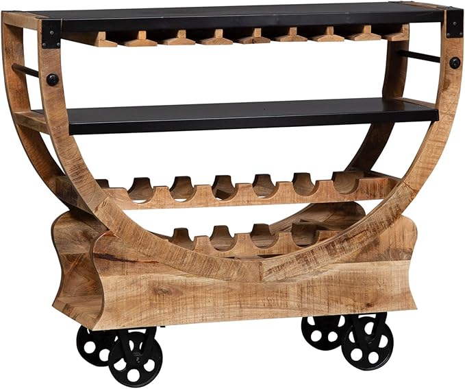 Liberty Furniture Industries Danley Accent Bar Trolley, W47 x D16 x H39, Light Brown