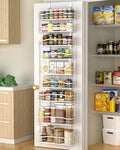Moforoco White Narrow 9-Tier Over The Door Pantry Organizer, Pantry