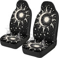 Gothic Sun Moon Car Seat Covers 2 Pcs, Waterproof Universal Front Seat Protector, Easy to Install Automobile Interior Decorate Accessories Universal Fit for Car SUV Trucks