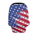 Coldinair American Flag Print Car Seat Cover for Babies Boys Girls,Soft Stretchy Nursing Cover,Breathable Infant Carseat Canopy,Shopping Cart/High Chair/Stroller Covers