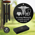Personalized Medical Memorial Wind Chime – “in Loving Memory” Custom Engraved Name & Years – Doctor Nurse Sympathy Gift – Windchime for Healthcare Workers – Healing Tribute for Loss of Loved One