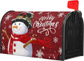 Christmas Snowman Mailbox Cover Winter Red Santa Claus Large Size Mailbox Covers Merry Christma Magnetic Mail Box Wrap Cardinal Bird Dust-Proof Postbox Covers Oversized 25.5 X 21 Inch