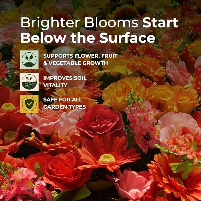 2 Pack Bloom Up Microbial Soil Amendment – Organic Plant Growth Booster for Soil Health & Root Development – Made in USA