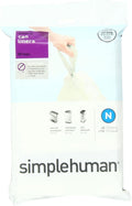 simplehuman Custom Fit Trash Can Liner N, 45 Liters / 12 Gallons