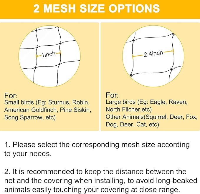 Bird Nets 25'x100' with 1" Mesh Nylon Poultry Netting Heavy Duty Aviary Net Chicken Coop Netting, Garden Netting Deer Fence for Fruit Tree Trellis Net