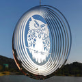 Owl Scarecrow Bird Deterren for Outside Patio Garden Porch Pool Window,16" Mirror High Reflective Bird Scare Devices Wind Spinners Outdoor Decor,Bird Reflectors to Keep Woodpecker Away from House