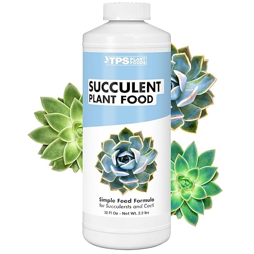 Succulent Plant Food for Succulents, Cactus, Jade and Aloe, Liquid Houseplant Fertilizer, 32 oz (1 Quart)