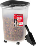 IRIS USA Pet Food Storage Container 25 lbs, Premium 60% Improved Airtight Seal