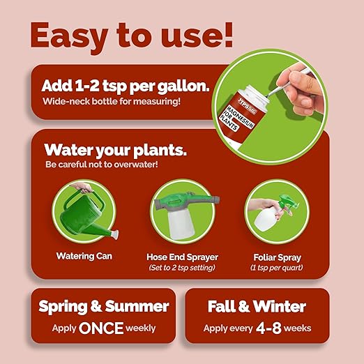 TPS NUTRIENTS Magnesium Fertilizer for Plants, Bioavailable Mg for Growth and Flowering, Liquid Plant Food 8 oz (250mL)