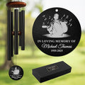 Personalized Guitar Memorial Wind Chime – “in Loving Memory of” Music Lover Tribute – Custom Name, Year Engraved Sympathy Gift – Memorial Windchimes for Loss of Loved One – Musician Remembrance Décor