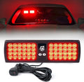 Xprite Red 48LED Visor Strobe Flashing Lights Sunshield Hazard Warning Light for Law Enforcement Emergency Vehicles Trucks Cars