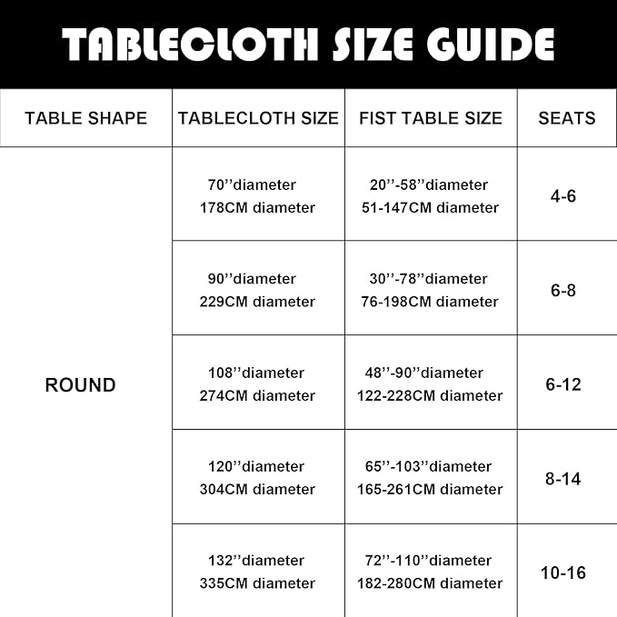 6 Pack White Round Tablecloths 70 Inches Table Cloth Stain and Wrinkle Resistant Washable Polyester Table Cover Fabric for Party, Wedding,Dining,and Banquet Decoration