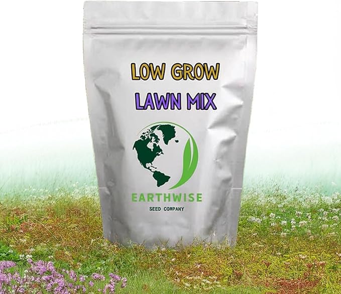 Earthwise Low Grow Alternative Lawn Mix - No Mow - 1lb - Covers 400sq. ft. (Bare) / 1000sq. ft. (overseed)