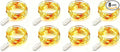 VOOKRY 8 Pack 30 Led Fairy Lights Battery Operated String Lights-10 ft Orange Waterproof Silver Wire Firefly Starry Moon Lights for Crafts Wedding Party Bedroom Halloween Christmas Table Centerpieces