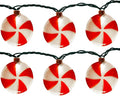8.5Ft Christmas Candy Light, Christmas Decorations String Lights with 10 Red White Peppermint Bulbs, Plug in Fairy Lights for Indoor Party Kid's Room Xmas Tree Patio Bedroom Garden Decor