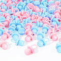 200 Mini Pacifiers Baby Shower Game Boy, 0.86’’ Plastic Pacifiers Baby Shower Game, Bulk Baby Shower Pacifiers for Gender Reveal Baby Shower Decoration DIY, Table Scatter(Blue&Pink)