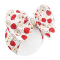 YanJie 7" Large Apple Tied Bow Headbands for Baby Girls Red Bow Big Bows Infant Wide Hairbands White Fruit Hair Accessories for Girl Outfit