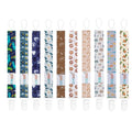ALVABABY Pacifier Clips 8 Pack Binky Paci Clip Holder Leashes 8DP24A