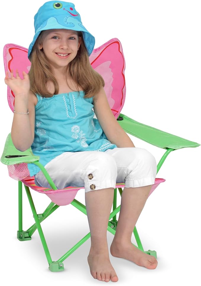Melissa & Doug Bella Butterfly Child's Outdoor Chair (Frustration-Free Packaging)