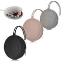 Smlpuame 3 Pack Pacifier Holder Case,Silicone Portable Pacifier Cover Pouch Bag for Diaper Bags Baby Carriage,Pacifier Storage Container Box,Easy to Clean,(Blush+Black+Grey)