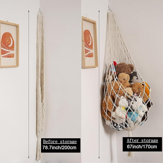 Novel Stuffed Animal Hammock Corner Hanging Net