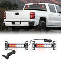 Nilight 12LED Emergency Strobe Traffic Advisor Light Bar 2 in 1 Red White Dash Warning Safety Flashing Lights Front/Rear Windshield Construction Lights for Trucks Cars Plow Police Firefighter Vehicles