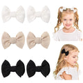 Choicbaby 6 PCS Baby Hair Clips 3” Fabric Girl Hair Bows Baby Barrettes Accessories with Alligator Clips for Toddlers Kids Infant