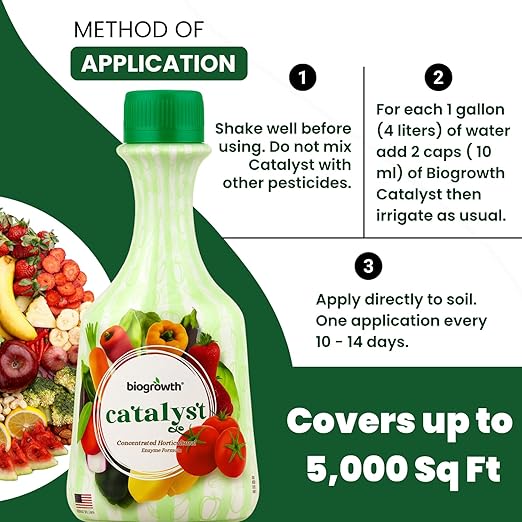 Concentrated Liquid Enzyme-Based Organic Fertilizer(8.45oz) Organic Plant Food & Gardening Fertilizer-Enhances Root Development Ideal for Indoor & Outdoor Plants & Vegetables(1-0-1)