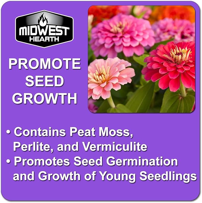 Seed Starter Natural Potting Soil Mix for Germination and Growth (Made in USA) (8 Dry Quarts)